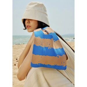 Buffollow Everyday tote Bag Knitted Wrist bag light weight Travel Pouch SZ Small